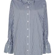 A.L.C. Women’s Monica Striped Shirt Size 8 Navy Blue B4HP