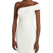 Aqua Women’s One Shoulder Scuba Crêpe Dress B4HP $228