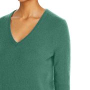 C by Bloomingdale’s Cashmere V-Neck Cashmere Sweater Green XS B4HP $195