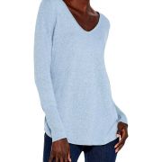 NIC+ZOE Women’s Vital V Neck Sweater Blue XS B4HP $108