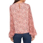 Vince Camuto Women’s Floral Print Ruffled Sleeve Top Pink XXS B4HP $99