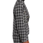 Aqua Women’s Cutaway Tweed Jacket Black L B4HP $128