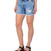 Earnest Sewn Women’s Denim Frayed Hem Cutoff Denim Shorts Size 27 Waist 28 B4HP