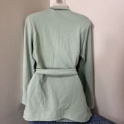 Women Skin organic Belted Cardigan with Pockets Pistaschio Green Size 1