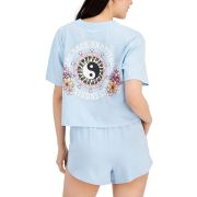 Self Esteem Women’s Juniors’ Yin Yang-Graphic T-Shirt Blue S B4HP