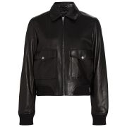 Rag & Bone Women’s ICONS Andrea Lamb Leather Jacket Black XXS B4HP $1095