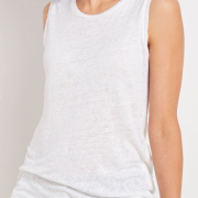 Vineyard Vines Casual Knits Linen Tank in White XS B4HP