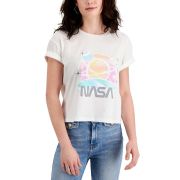 Grayson Threads Black Women’s Juniors’ NASA Graphic-Print T-Shirt White S B4HP