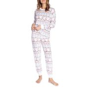 P.J. Salvage Women’s Stay Lifted Fair Isle Pajama Top White B4HP $64