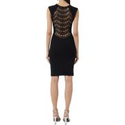 French Connection Women’s Viven Lace Paneled Sheath Dress Black Size 2 B4HP $138