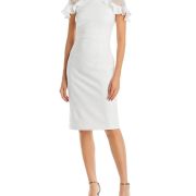 Eliza J Women’s Ruffle Sleeve Cocktail Dress White Size 6 B4HP $158