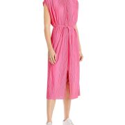 Boss Women’s Emaura Pleated Belted Dress Pink XL Missing Belt B4HP