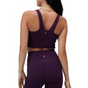 Spiritual Gangster Women’s Amor Lurex Crop Tank Purple M B4HP