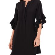 Vince Camuto Women’s Flutter Sleeve Dress Black XS B4HP $89