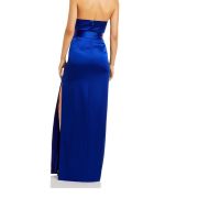 Aidan by Aidan Mattox Women’s Satin Cowl Neck Gown Blue Size 8 B4HP $220