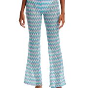 L*Space Women’s Kari Chevron Swim Cover-Up Pants Blue S B4HP $130