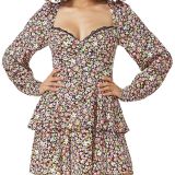 AFRM Women's Modesto Sweetheart Mini Dress Multi Color B4HP $138