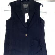 Sanctuary Women’s Gilet Notched Collar Vest Blalck M B4HP $149