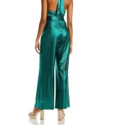 Aqua Women’s Metallic Clip Dot Halter Jumpsuit B4HP $118