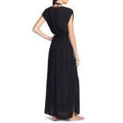 Elan Women’s Deep V-Neck Cover-Up Maxi Dress Black Size Small B4HP