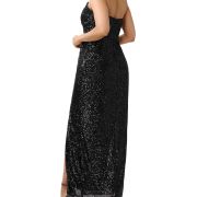 Aidan by Aidan Mattox Women’s Strapless Sequin Gown Black B4HP