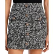 Aqua Women’s Tweed Mini Skirt Black XL B4HP $78