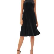 Adrianna Papell Women’s Embellished Velvet Dress Black B4HP $199