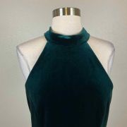 Aqua Women’s Velvet Halter Gown Green Size 8 B4HP $238