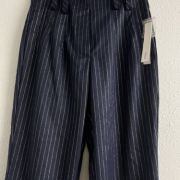 Aqua Women’s Tie Waist Pants Navy S B4HP $78 MISSING BELT