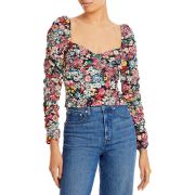 WAYF Women’s Floral Cropped Bustier Top Multi color B4HP $99