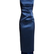 Aidan Mattox Women’s Belted Halter Gown Blue Size 8 B4HP