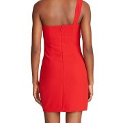 Halston Women’s Regina One Shoulder Dress Red Size 8 B4HP