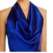 Aidan by Aidan Mattox Women’s Satin Cowl Neck Gown Blue Size 8 B4HP $220