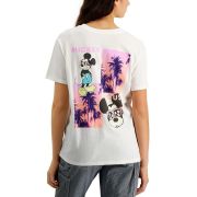 Disney Women’s Juniors’ Mickey Mouse Graphic-Print T-Shirt White L B4HP