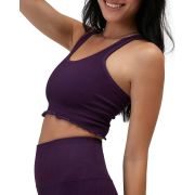 Spiritual Gangster Women’s Amor Lurex Crop Tank Purple M B4HP