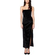 Bardot Women’s Everlasting Velour Side-Slit Dress Black Size 8 B4HP $149