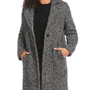 Karen Kane Women’s Herringbone Coat Grey M B4HP