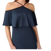 Aidan Mattox Women’s Cold Shoulder Gown Blue Size 14 B4HP