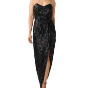 Aidan by Aidan Mattox Women’s Strapless Sequin Gown Black B4HP