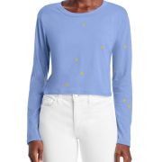 CHASER Women’s Vintage Heart Long Sleeve Tee Blue XS B4HP $79