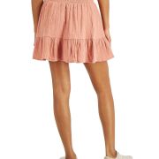 Self Esteem Women’s Juniors’ Tiered Cotton Skirt Pink M B4HP