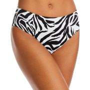 Aqua Women’s Animal Print High Waist Bikini Bottom Black L B4HP