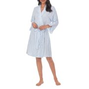 Eileen West Women’s Seersucker Striped Wrap Robe Blue S B4HP