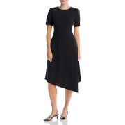 Karl Lagerfeld Paris Women’s Ponte Asymmetric Dress Black Size 4 B4HP $138