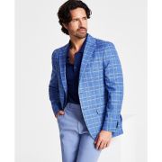 Tommy Hilfiger Men’s Modern Fit Check Sport Coat Suit Jacket Blue $295 B4HP