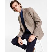 Lauren Ralph Lauren Mens Wool Classic-Fit Ultraflex Plaid Blazer Beige B4HP $375