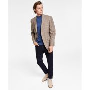 Lauren Ralph Lauren Mens Wool Classic-Fit Ultraflex Plaid Blazer Beige B4HP $375