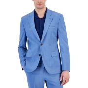 HUGO BOSS Men’s Modern-Fit Light Blue Superflex Suit Jacket Blue 40S B4HP