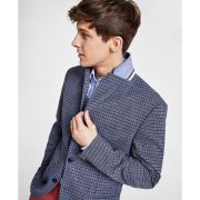 TOMMY HILFIGER Men’s Modern-Fit Check Sport Coat Blue/Brown $295 B4HP