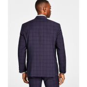 Michael Kors Men’s Modern Fit Wool-Blend Plaid Suit Jacket Blue 50R B4HP $450